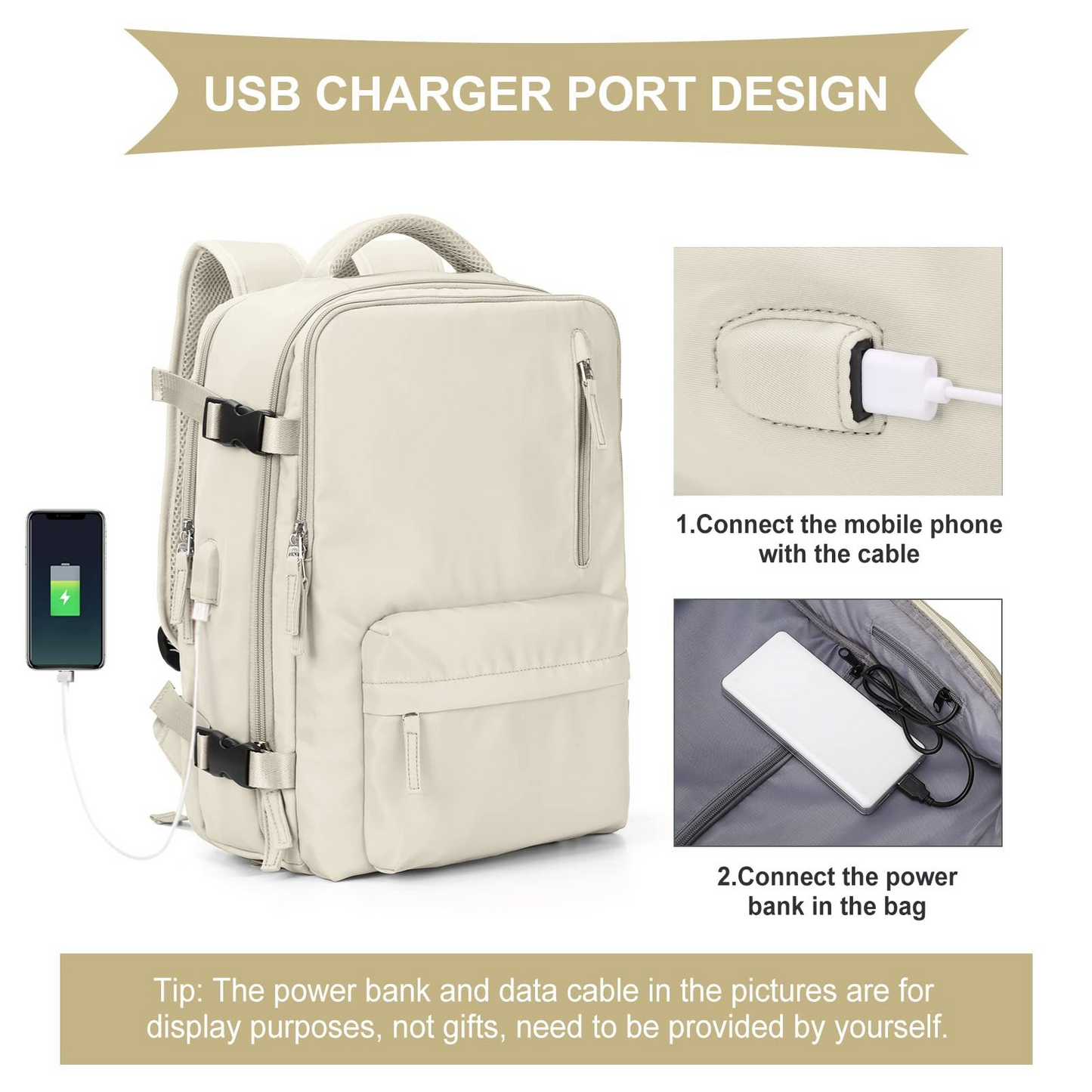TrendEase™ Large Capacity Travel Backpack - Waterproof with USB