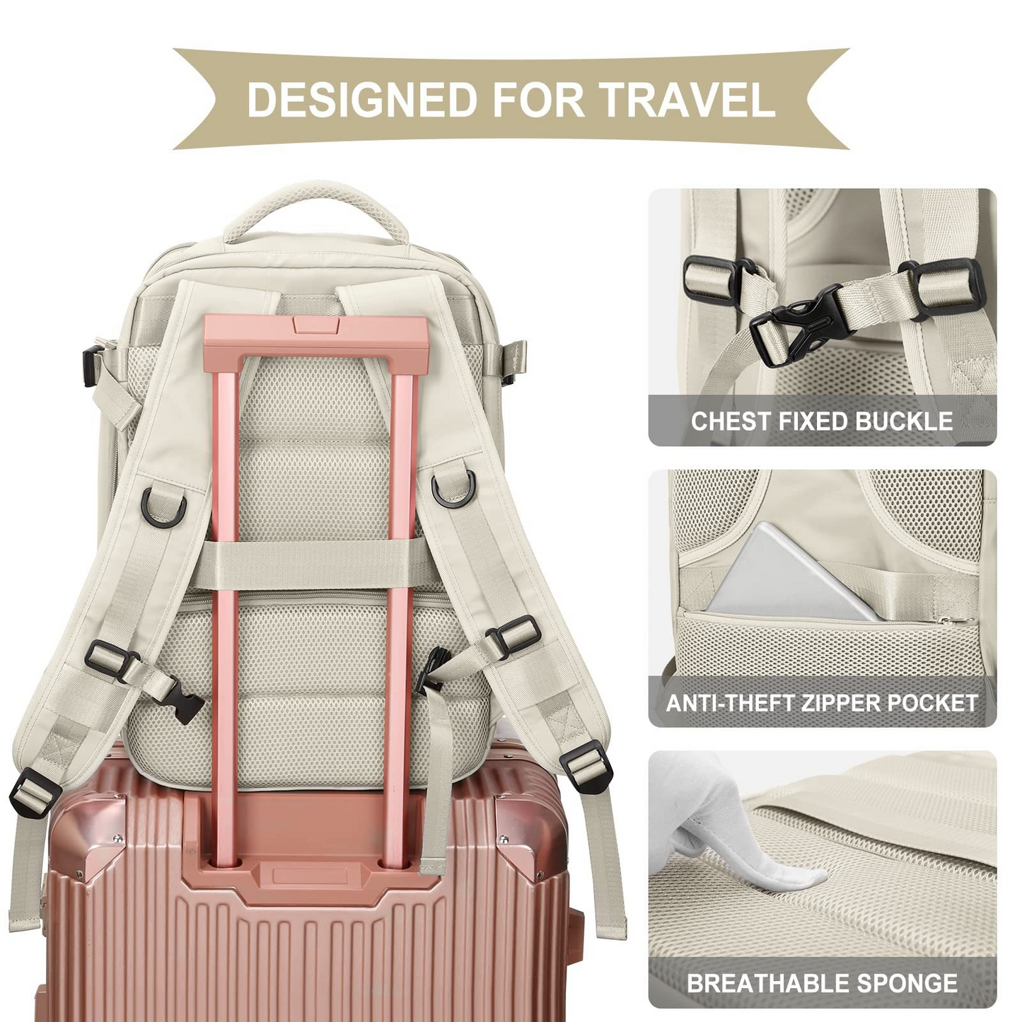 TrendEase™ Large Capacity Travel Backpack - Waterproof with USB