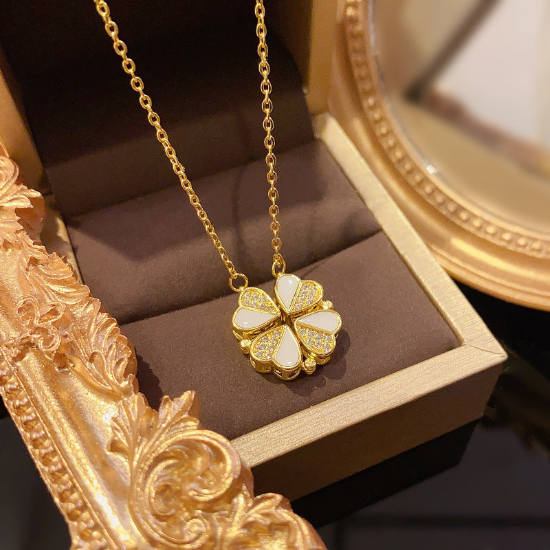 Eterna Luxe™ Clover Necklace – Elegance, Fortune, and Timeless Style