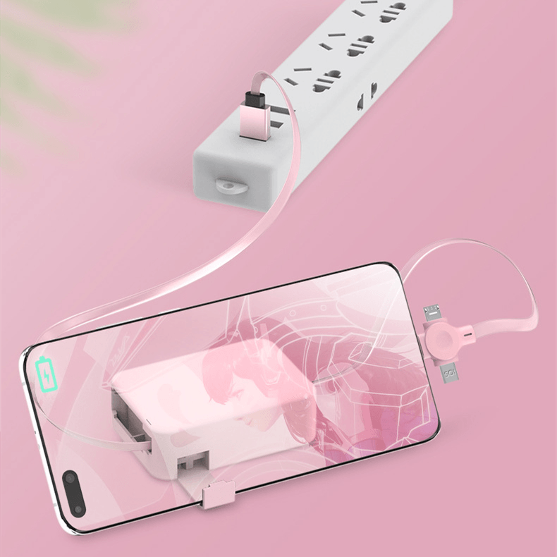 Cable Creative Macaron 4 In 1 Retractable USB - Mysummerbasics