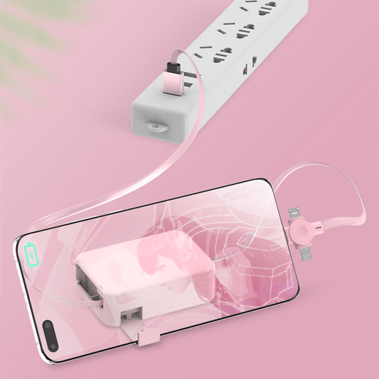Cable Creative Macaron 4 In 1 Retractable USB - Mysummerbasics