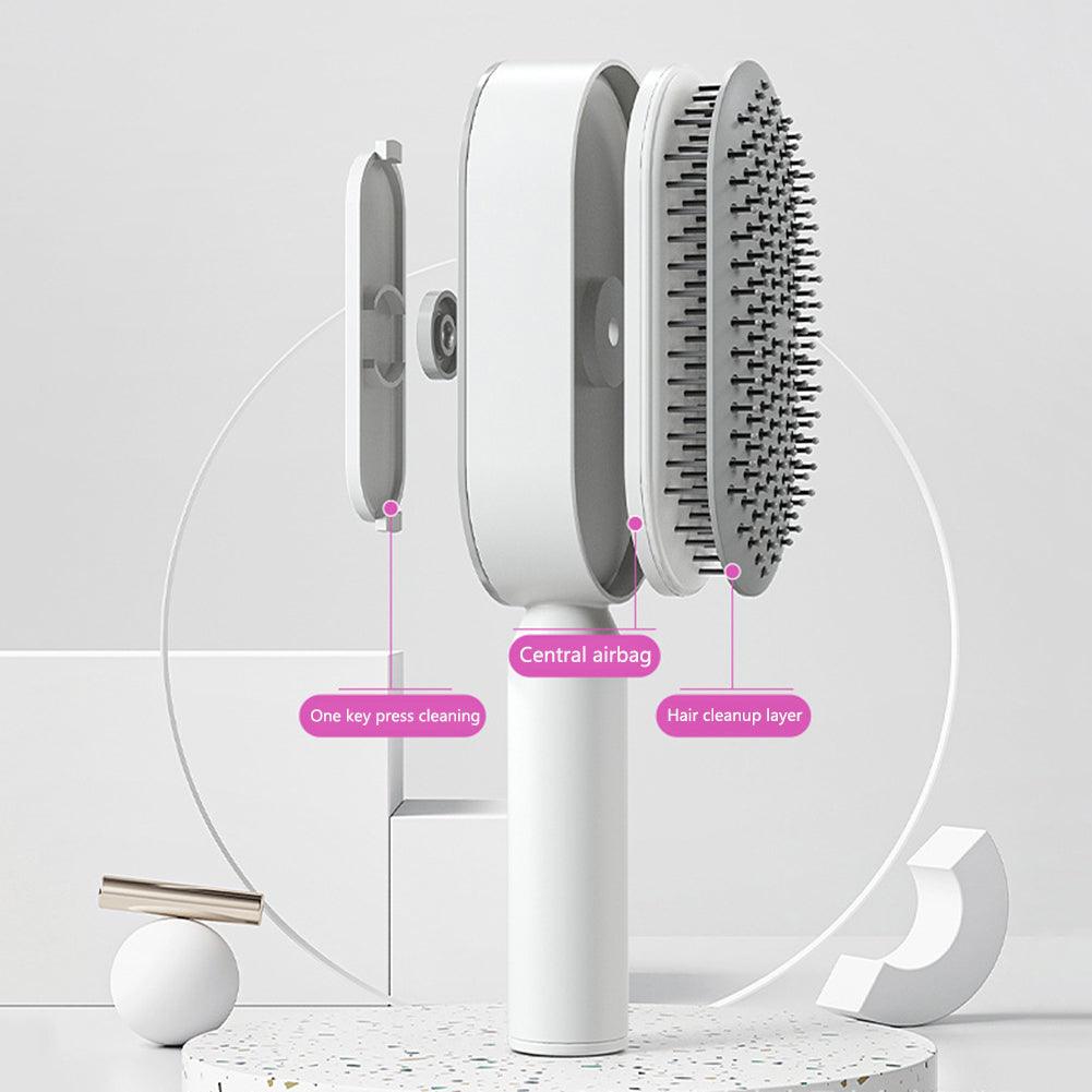 Self Cleaning Hair Brush - Mysummerbasics