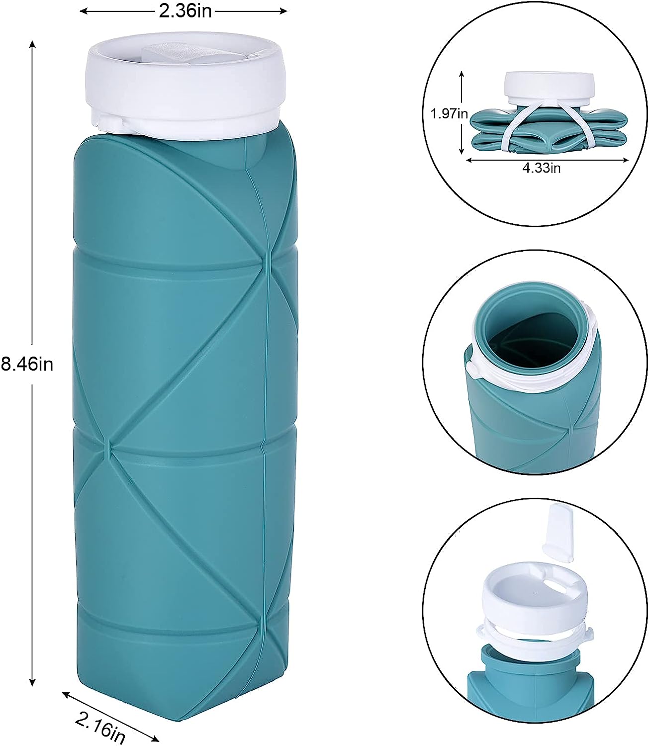 Foldable water bottle lightweight