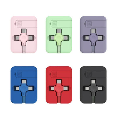Cable Creative Macaron 4 In 1 Retractable USB - Mysummerbasics