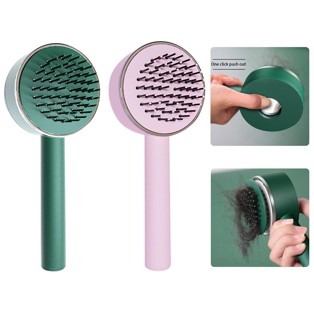 Self Cleaning Hair Brush - Mysummerbasics