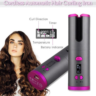 Automatic Hair Curler Curling Iron Wireless - Mysummerbasics